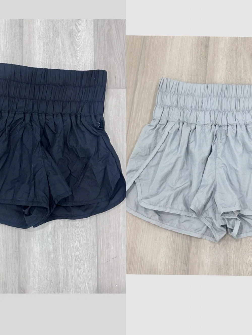 Free people movement the way home run high rise shorts small black and grey